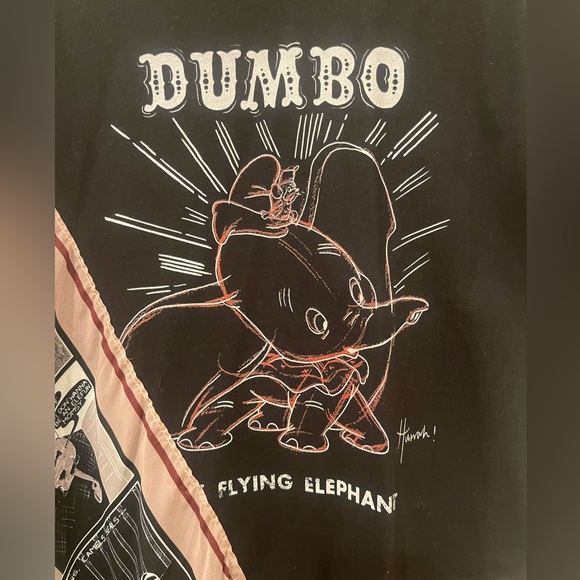 D’zzit japanese brand Disney Dumbo Black T-Shirt sz Small, NWOT - Picture 6 of 10